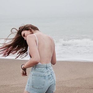 American Apparel High Waisted Jean Shorts